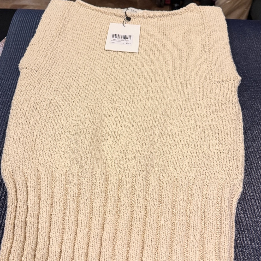 DISSH Cream 100% cotton Knit Sweater